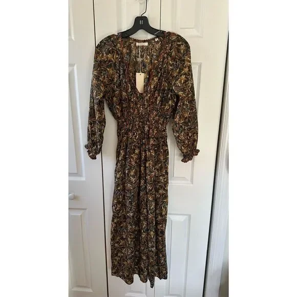 NWT Doen Delfina Organic Cotton Floral Maxi Dress Small - Picture 6 of 11
